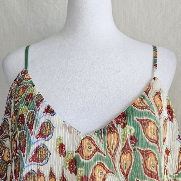 Adelyn Rae Womens Dress Sz M Tiered Multi Color Adjustrable Straps Boho - Picture 2 of 12